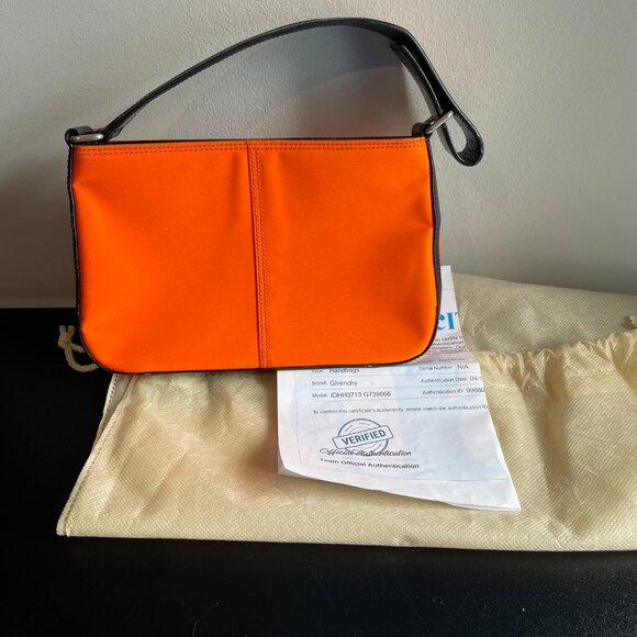Givenchy Nylon and Calf Leather Handbag - Orange - Preowned - Picture 5 of 15